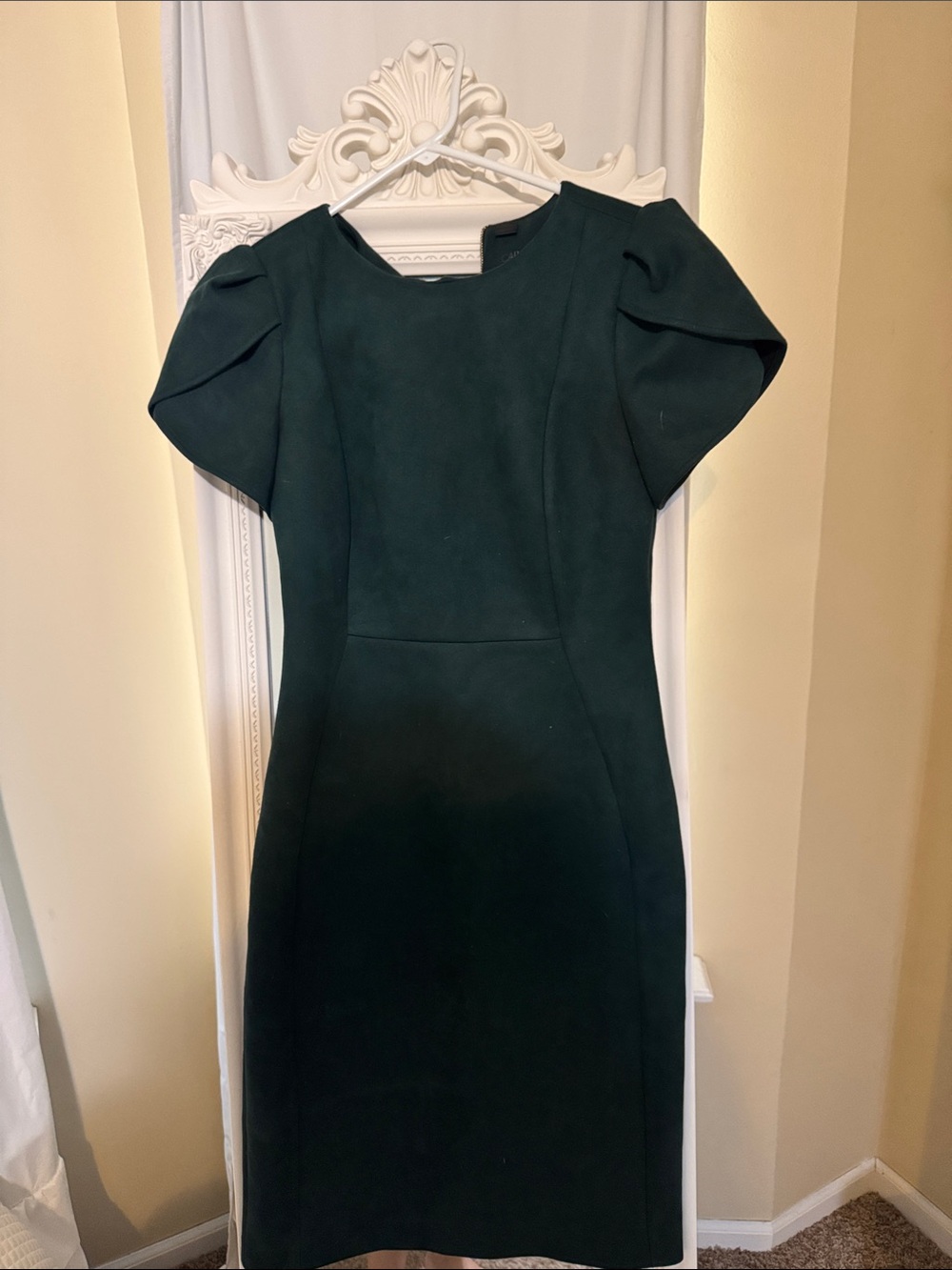Calvin Klein Forest Green Suede Dress